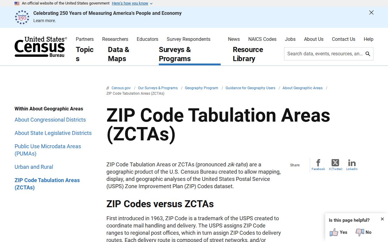 Census explanation of ZIP Code Tabulation Areas for Des Moines research